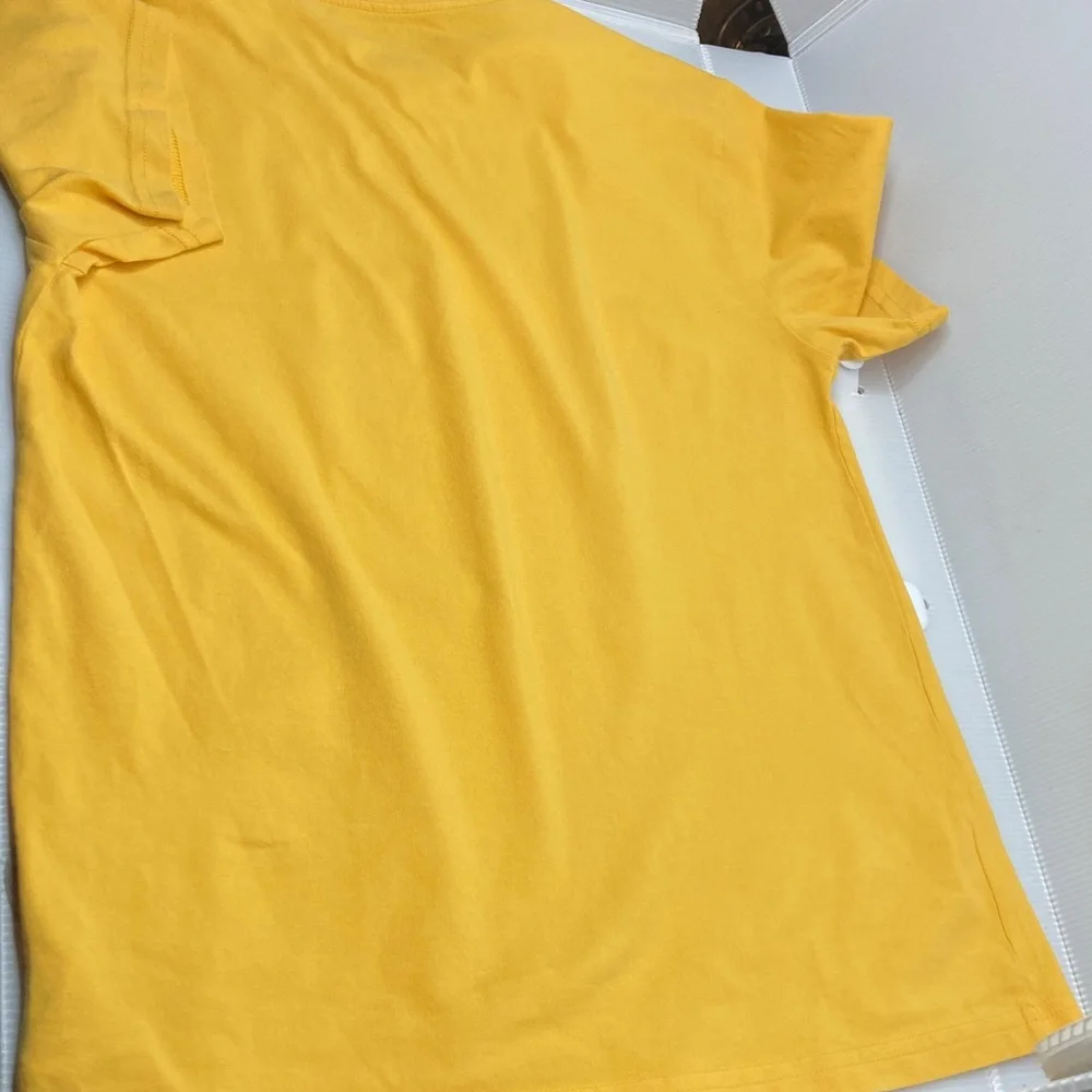 Ralph Lauren Yellow Polo Bear Kids Tee Preppy Iconic Classic Graphic S296